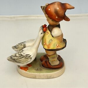 Vintage Hummel Goose Girl Figurine Western Germany Trademark Without Box